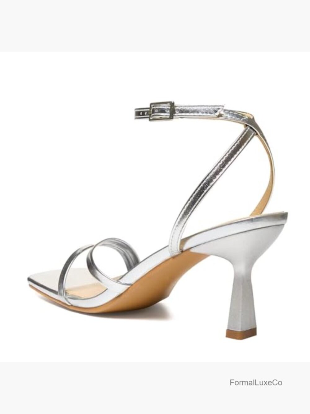 Stiletto Kitten Heels Ankle Strap Sandals Square Open Toe Dress Party Wedding - Picture 4 of 6